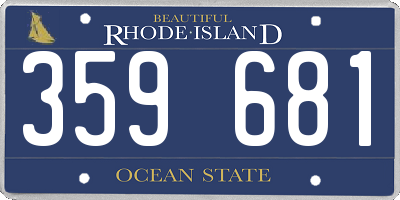 RI license plate 359681