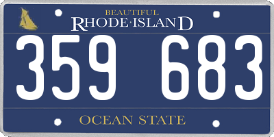 RI license plate 359683