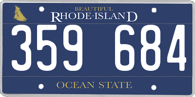 RI license plate 359684