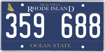 RI license plate 359688