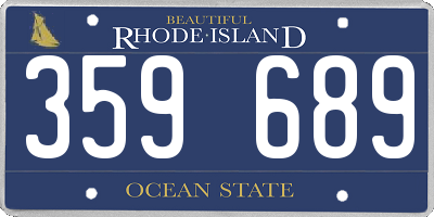 RI license plate 359689