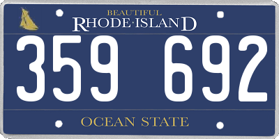 RI license plate 359692