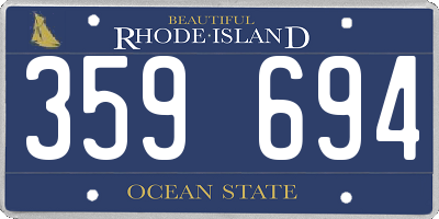 RI license plate 359694