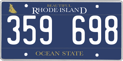 RI license plate 359698