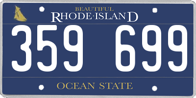 RI license plate 359699