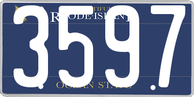 RI license plate 3597