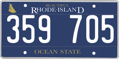 RI license plate 359705