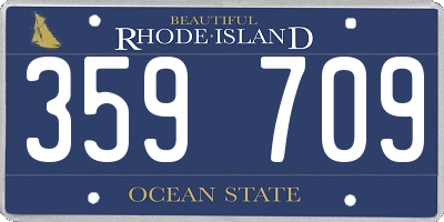 RI license plate 359709