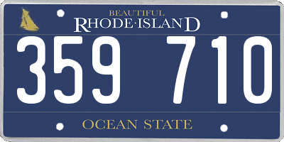 RI license plate 359710