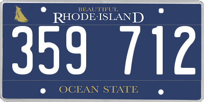 RI license plate 359712