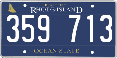 RI license plate 359713