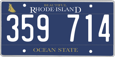 RI license plate 359714