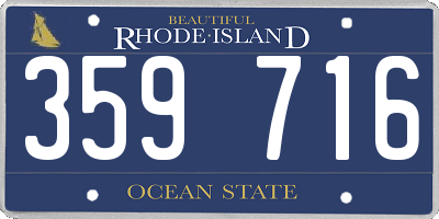 RI license plate 359716