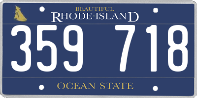 RI license plate 359718