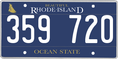 RI license plate 359720