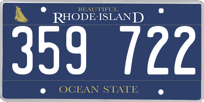 RI license plate 359722