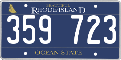 RI license plate 359723