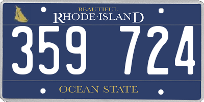 RI license plate 359724