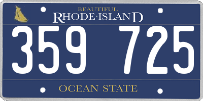 RI license plate 359725