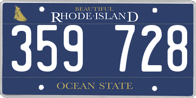 RI license plate 359728