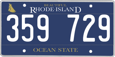 RI license plate 359729
