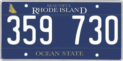 RI license plate 359730