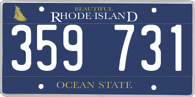 RI license plate 359731
