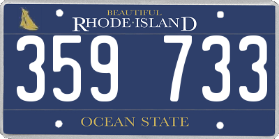 RI license plate 359733