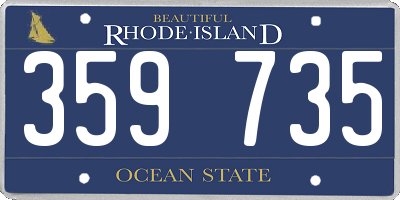 RI license plate 359735