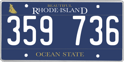RI license plate 359736