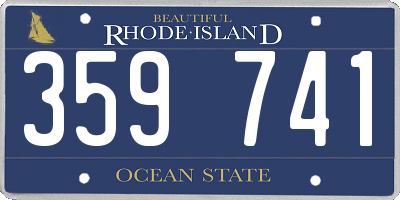 RI license plate 359741