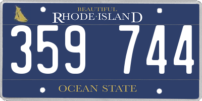 RI license plate 359744