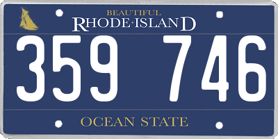 RI license plate 359746
