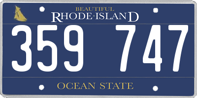 RI license plate 359747