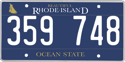 RI license plate 359748