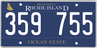 RI license plate 359755