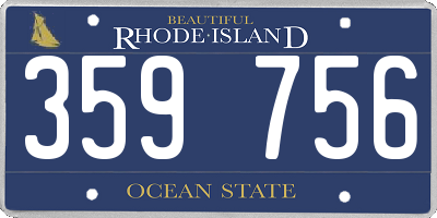 RI license plate 359756