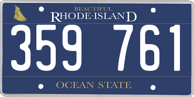 RI license plate 359761