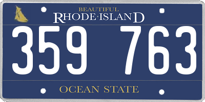 RI license plate 359763
