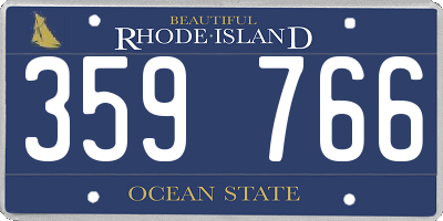 RI license plate 359766