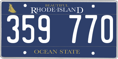 RI license plate 359770