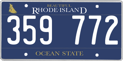 RI license plate 359772