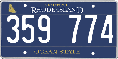RI license plate 359774
