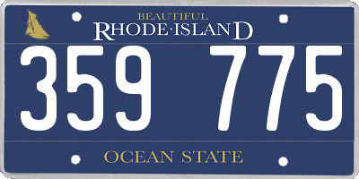 RI license plate 359775
