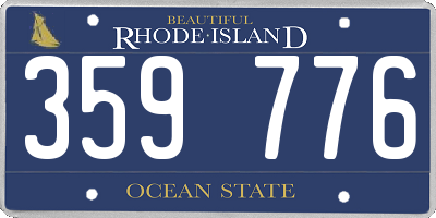 RI license plate 359776