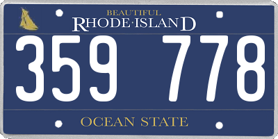 RI license plate 359778