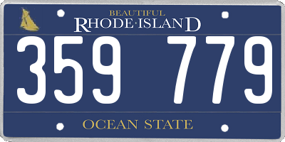 RI license plate 359779