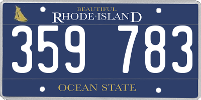 RI license plate 359783
