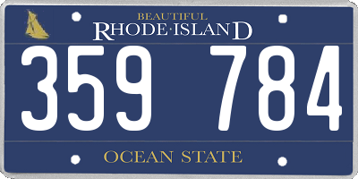 RI license plate 359784