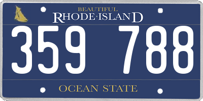 RI license plate 359788